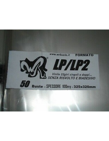 BUSTE LP/LP2 - 50 PEZZI - 100m SENZA RISVOLTO