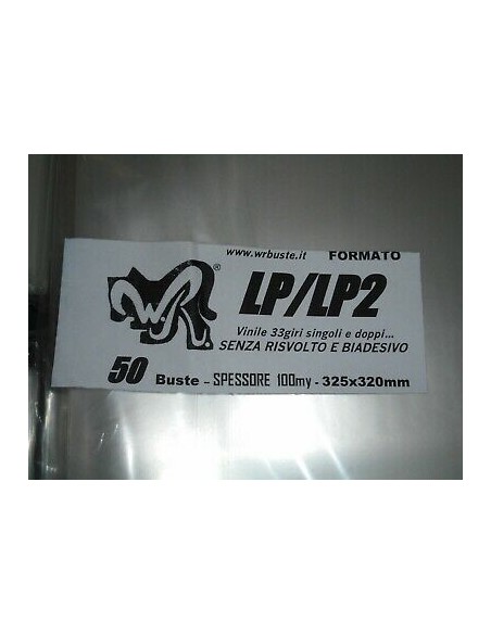 BUSTE LP/LP2 - 50 PEZZI - 100m SENZA RISVOLTO