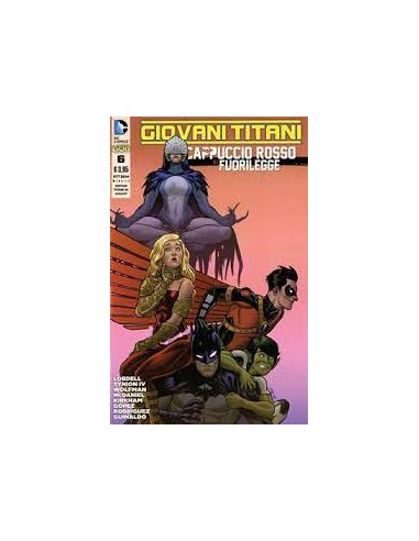 GIOVANI TITANI/CAPPUCCIO ROSSO E I FUORILEGGE 6  BATMAN 75 ANNI VARIANT - GIOVANI TITANI 30
