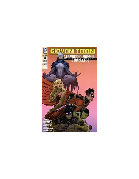 GIOVANI TITANI/CAPPUCCIO ROSSO E I FUORILEGGE 6  BATMAN 75 ANNI VARIANT - GIOVANI TITANI 30