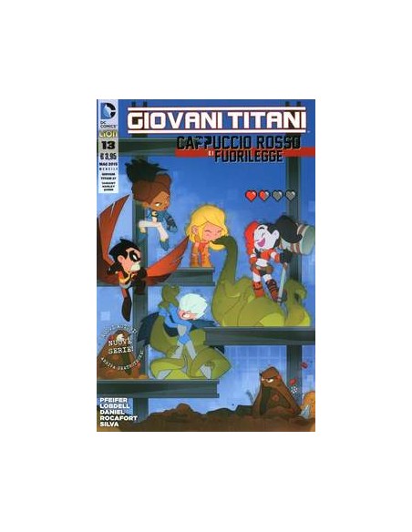 GIOVANI TITANI/CAPPUCCIO ROSSO E I FUORILEGGE 13  VARIANT HARLEY QUINN - GIOVANI TITANI 37