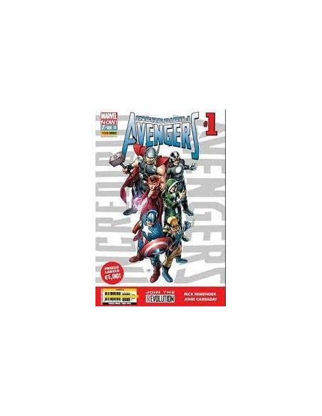 INCREDIBILI AVENGERS 1  COVER VARIANT CON T-SHIRT TAGLIA S - MARVEL NOW!