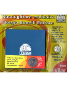 RACCOGLITORE MEDAGLIE CELEBRATIVE 80MO ANNIVERSARIO BONELLI
