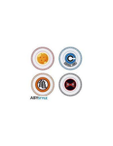 DRAGON BALL - SET DI 4 PIATTI - EMBLEMS