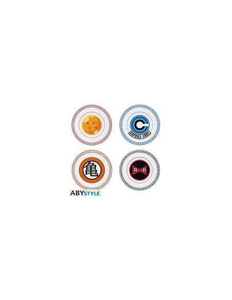 DRAGON BALL - SET DI 4 PIATTI - EMBLEMS
