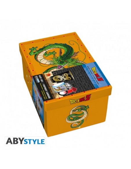 DRAGON BALL GIFT BOX - BICCHIERE 290ML + PORTACHIAVI IN 3D + HEAT CHANGE MUG KAME HOUSE