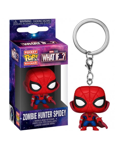 MARVEL: WHAT IF - ZOMBIE HUNTER SPIDEY - POP KEYCHAIN