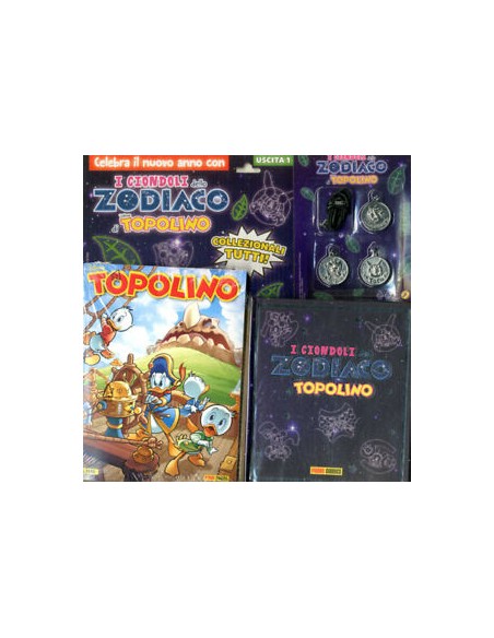 TOPOLINO 3449 + 3 CIONDOLI TERRA + CORDINO + RACCOGLITORE