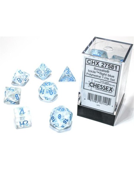 BOX 7 DADI - BOREALIS - ICICLE & LIGHT BLUE