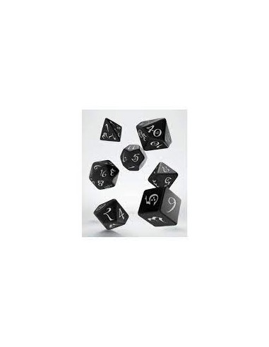 CLASSIC RPG BLACK & WHITE DICE SET/SET DADI