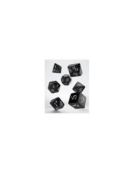 CLASSIC RPG BLACK & WHITE DICE SET/SET DADI