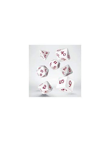 CLASSIC RUNIC WHITE & RED DICE SET/SET DADI