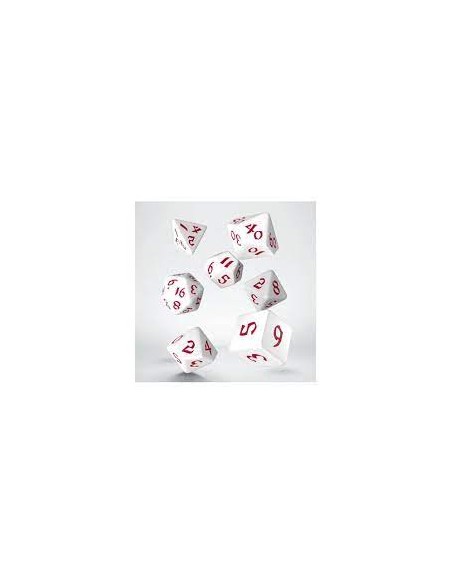 CLASSIC RUNIC WHITE & RED DICE SET/SET DADI
