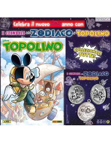 TOPOLINO 3452 + 3 CIONDOLI ARIA
