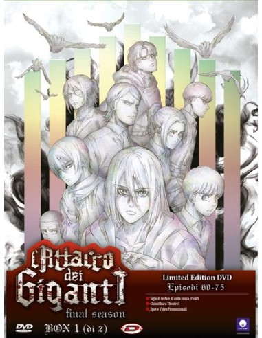 DVD L`ATTACCO DEI GIGANTI - THE FINAL SEASON BOX 1 (Eps 01-16) LIMITED EDITION (3 Dvd+Digipack)
