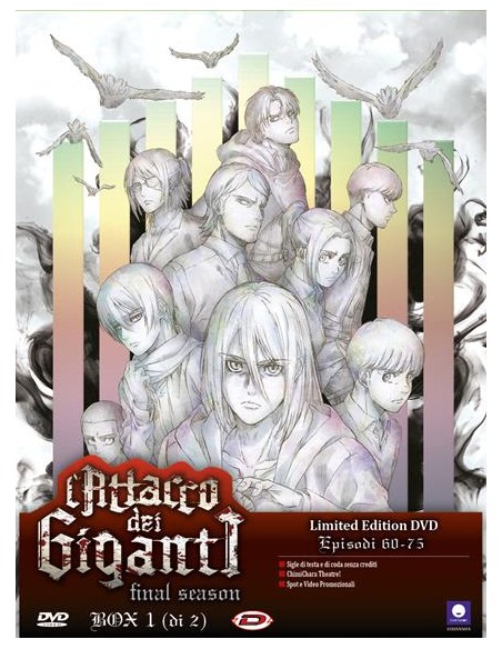 DVD L`ATTACCO DEI GIGANTI - THE FINAL SEASON BOX 1 (Eps 01-16) LIMITED EDITION (3 Dvd+Digipack)