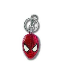 SPIDERMAN HEAD COLORED PEWTER KEY