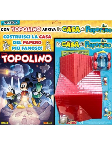 TOPOLINO 3463 + GADGET CASA DI PAPERINO QUI QUO QUA, TETTO E SCOCCA 313 (4° USCITA)