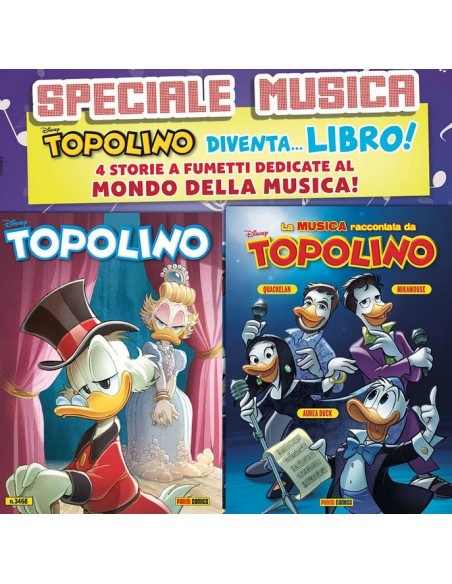 TOPOLINO 3468 + TOPOLIBRO LA MUSICA RACCONTATA DA TOPOLINO