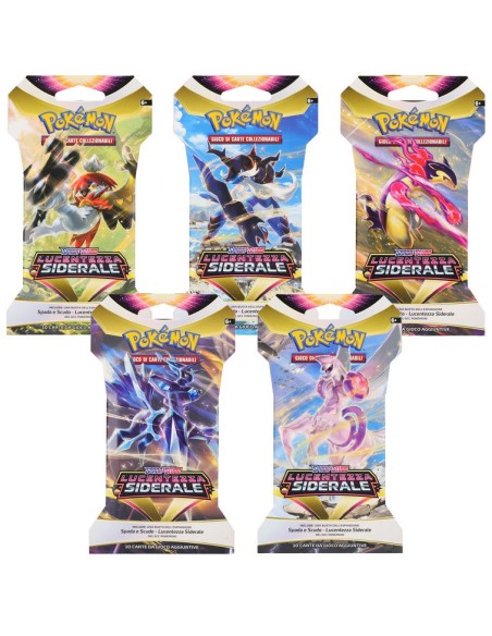 POKEMON SPADA E SCUDO LUCENTEZZA SIDERALE BUSTA 10 CARTE