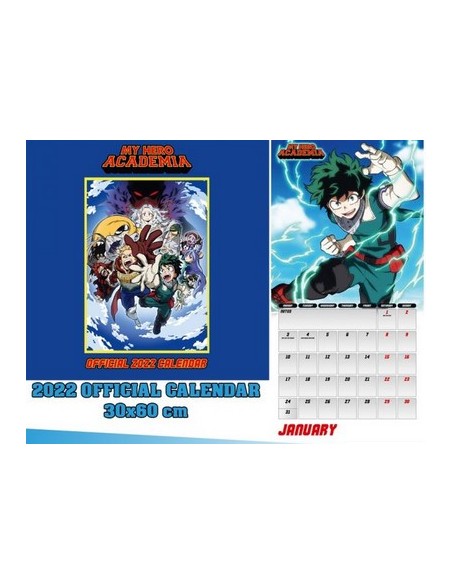 CALENDARIO MY HERO ACADEMIA 15 X 20 CM.