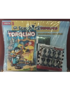 TOPOLINO 3489 + SCACCHIERA E PEDINE NERE