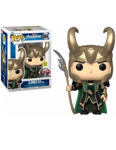 AVENGERS LOKI WITH SCEPTER (GLOW) - POP 985