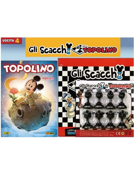 TOPOLINO 3490 + SCATOLA E PEDINE BIANCHE