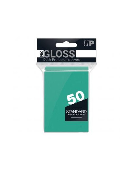 ULTRA PRO DECK PROTECTOR SLEEVES STANDARD GLOSS 50 - AQUA