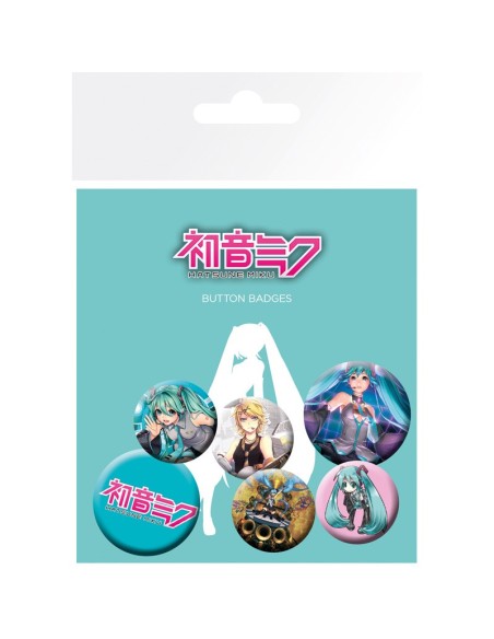 HATSUNE MIKU 6 BADGES PACK CHARACTERS BUTTON BADGES