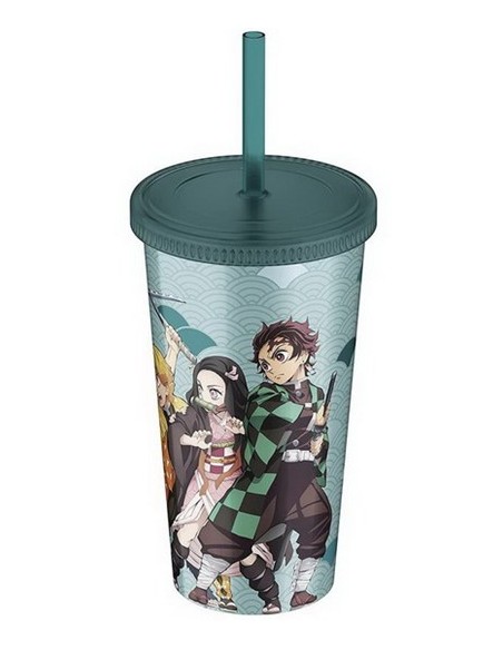 DEMON SLAYER - TUMBLER WITH STRAW 470ML - GROUP