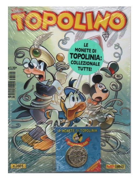 TOPOLINO 3504 + MONETA DEI TOPODOLLARI DI TOPOLINO
