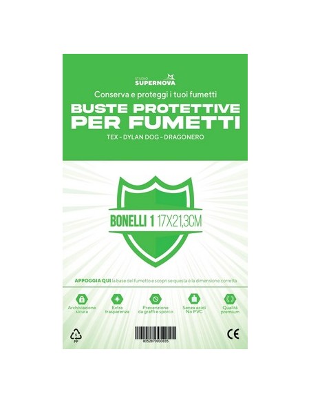 100 BUSTE PROTETTIVE BONELLI 1 (17,0 X 21,3)