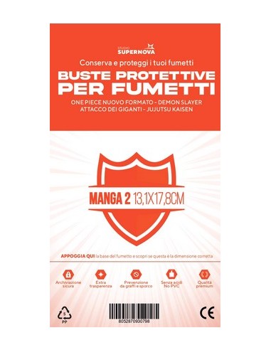 100 BUSTE PROTETTIVE MANGA 2 (13,1 X 17,8)