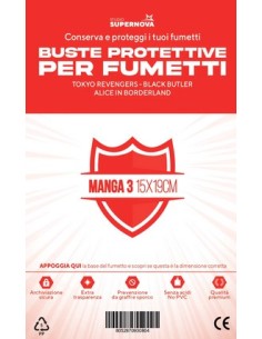 100 BUSTE PROTETTIVE MANGA 3 (15,0 X 19,0)