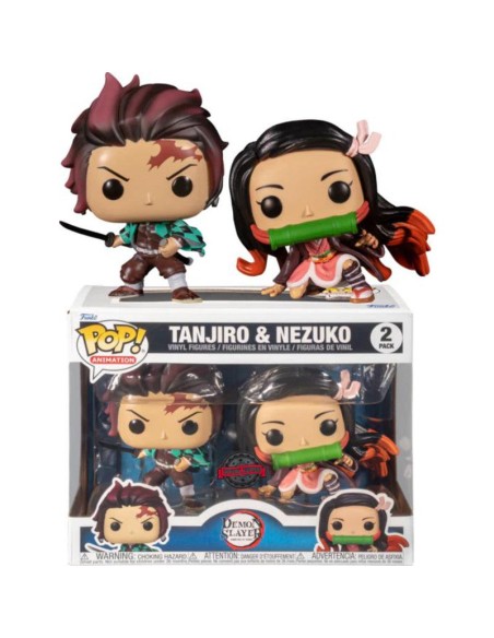 DEMON SLAYER 2 PACK TANJIRO & NEZUKO 9CM GA EXCL