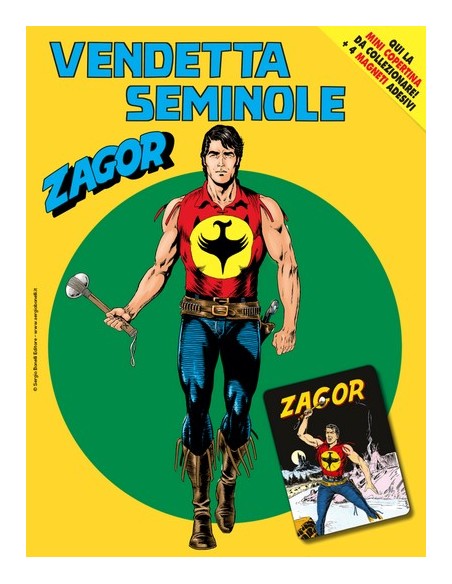 ZAGOR 744 COVER A (contiene MINI COPERTINA ZAGOR 1 - ZENITH GIGANTE 52)