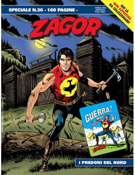 ZAGOR SPECIALE 36 COVER A (contiene MINI COPERTINA ZAGOR 31 GUERRA)