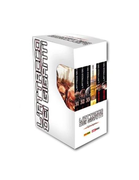 L`ATTACCO DEI GIGANTI COFANETTO 7 - (include i vol. 31-34 + fanbook L`Attacco dei Giganti Inside e Outside!)