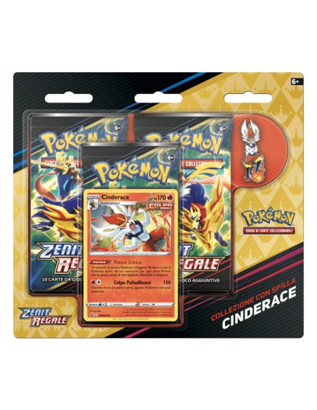 POKEMON ZENIT REGALE COLLEZIONE CON SPILLA - INTELEON CINDERACE RILLABOOM
