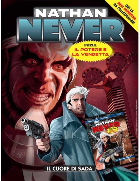 NATHAN NEVER 384 COVER A (contiene MINI COPERTINA NATHAN NEVER SPECIALE 21 TRE PASSI NEL DOMANI)