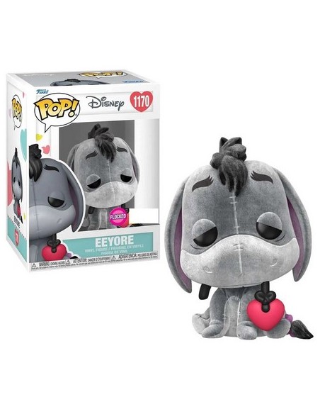 DISNEY: WINNIE THE POOH - EEYORE WITH HEART (FLOCKED) - POP 1170