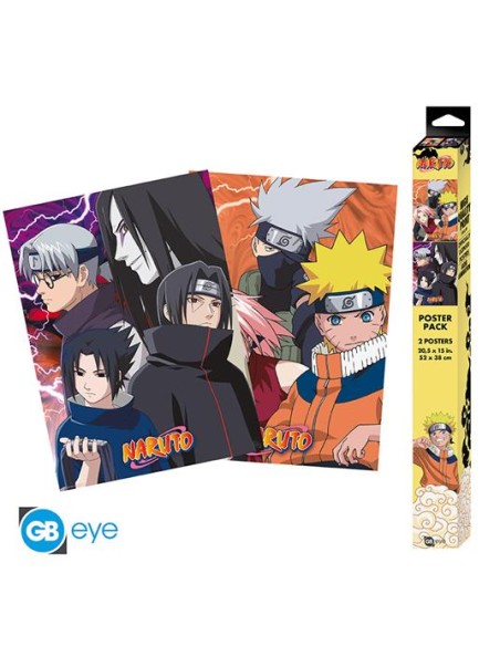 NARUTO SHIPPUDEN - KONOHA NINJAS & DESERTERS - SET 2 CHIBI POSTER (52X38)