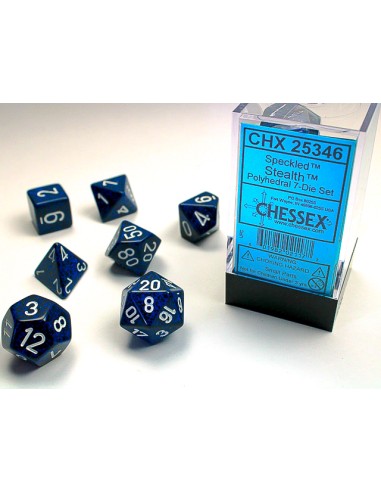 SET 7 DADI POLIEDRICI PUNTINATI - STEALTH