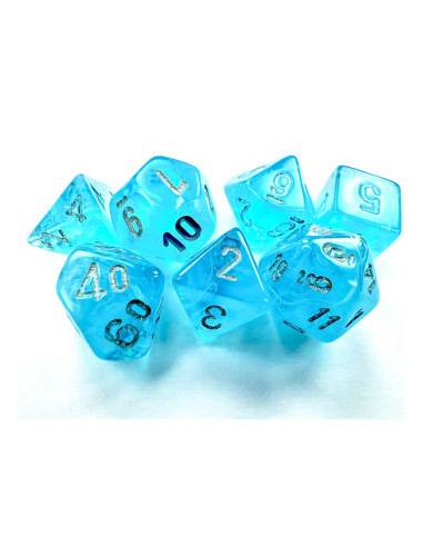 SET 7 DADI POLIEDRICI MINI - LUMINARY SKY/SILVER