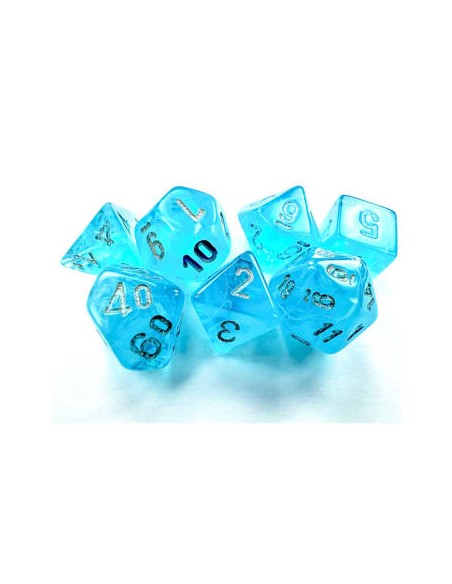 SET 7 DADI POLIEDRICI MINI - LUMINARY SKY/SILVER