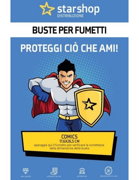 BUSTE STAR SHOP COMICS (17,6x26,5+4,5)