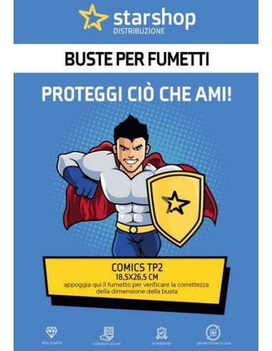 BUSTE STAR SHOP COMICS TP2 (18,5x26,5+4)