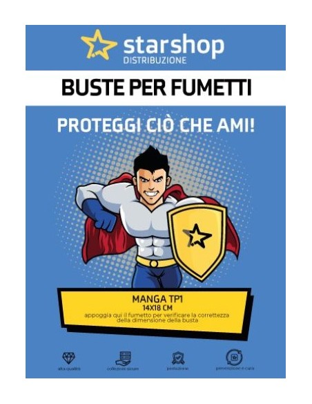 BUSTE STAR SHOP FUMETTI MANGA TP1 (14x18+4,5)