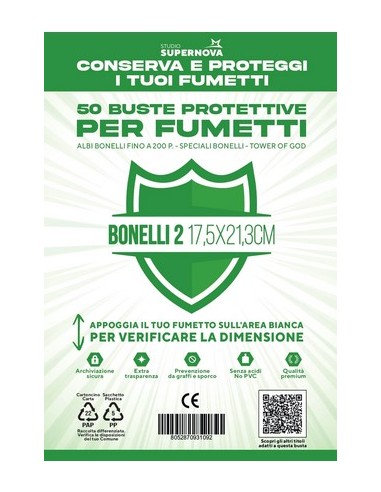 50 BUSTE PROTETTIVE BONELLI 2 (17,5 X 21,3)